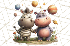 Outer Space Safari Clipart, Space Animal PNG Product Image 5