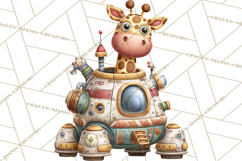 Outer Space Safari Clipart, Space Animal PNG Product Image 4