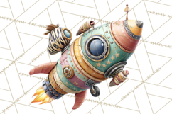 Outer Space Safari Clipart, Space Animal PNG Product Image 2