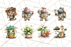 Outer Space Safari Clipart, Space Animal PNG Product Image 5