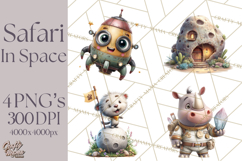 Outer Space Safari Clipart, Space Animal PNG Product Image 1