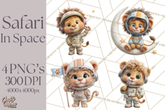 Outer Space Safari Clipart, Space Animal PNG Product Image 1