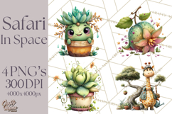 Outer Space Safari Clipart, Space Animal PNG Product Image 1
