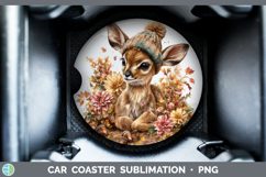 GorgeousSafari Knit Hat Car Coaster design.