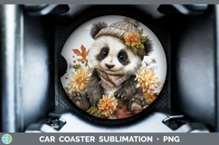 GorgeousSafari Knit Hat Car Coaster design.