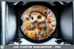 GorgeousSafari Knit Hat Car Coaster design.
