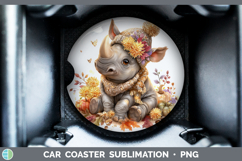 GorgeousSafari Knit Hat Car Coaster design.