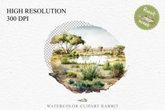 Safari Landscape Savanna Nature Trees Lake Plants Clipart Image Watercolor Transparent Print invitation t-shirt designs sublimation kids printable digital
