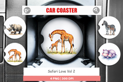 Safari Love Soft Nursery Car Coaster Product Image 1