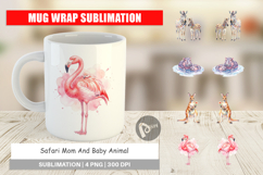 Safari Mom And Baby Animal Mug Wrap Product Image 1