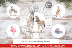 Safari Mom And Baby Animal Wind Spinner Product Image 1