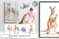 Safari Mom And Baby Animal Digital Paper Product Image 1