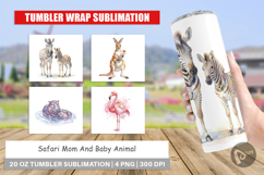 Safari Mom And Baby Animal Tumbler Product Image 1