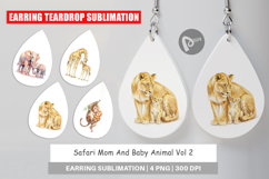 Safari Mom And Baby Animal Earring Product Image 1
