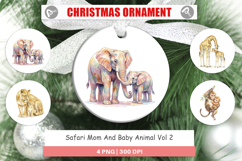 Safari Mom And Baby Animal Ornament Product Image 1