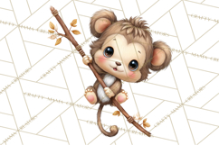 Safari Nursery Buddies Clipart PNG, Animal Clipart PNG Product Image 3