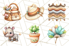 Safari Nursery Buddies Clipart PNG, Animal Clipart PNG Product Image 2