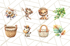 Safari Nursery Buddies Clipart PNG, Animal Clipart PNG Product Image 5
