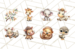 Safari Nursery Buddies Clipart PNG, Animal Clipart PNG Product Image 6