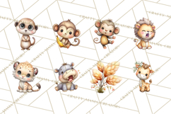 Safari Nursery Buddies Clipart PNG, Animal Clipart PNG Product Image 7
