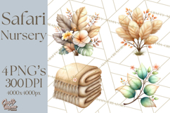 Safari Nursery Buddies Clipart PNG, Animal Clipart PNG Product Image 1