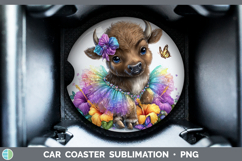 GorgeousSafari Rainbow Summer Car Coaster design.