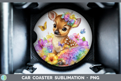 GorgeousSafari Rainbow Summer Car Coaster design.