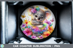 GorgeousSafari Rainbow Summer Car Coaster design.
