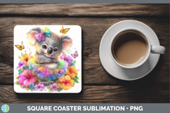 GorgeousSafari Rainbow Summer Square Coaster design.
