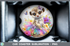 GorgeousSafari Rainbow Summer Car Coaster design.