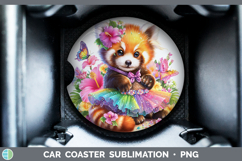 GorgeousSafari Rainbow Summer Car Coaster design.