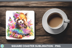 GorgeousSafari Rainbow Summer Square Coaster design.