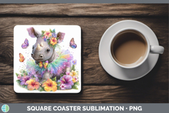GorgeousSafari Rainbow Summer Square Coaster design.