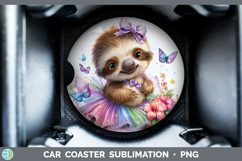 GorgeousSafari Rainbow Summer Car Coaster design.