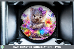 GorgeousSafari Rainbow Summer Car Coaster design.