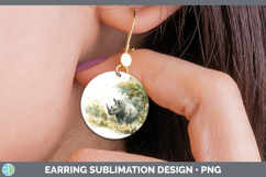 GorgeousSafari Sketch Round Earrings design.