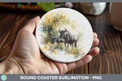 GorgeousSafari Sketch Round Coaster design.