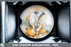 GorgeousSafari Splash Halloween Car Coaster design.