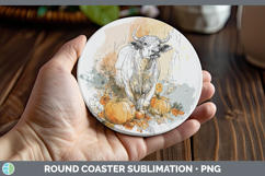 GorgeousSafari Splash Halloween Round Coaster design.