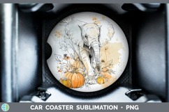 GorgeousSafari Splash Halloween Car Coaster design.