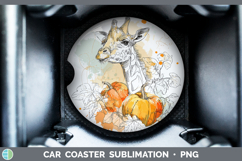 GorgeousSafari Splash Halloween Car Coaster design.