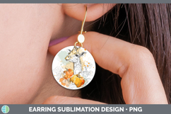 GorgeousSafari Splash Halloween Round Earrings design.