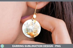 GorgeousSafari Splash Halloween Round Earrings design.