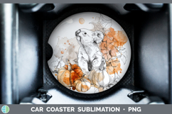 GorgeousSafari Splash Halloween Car Coaster design.