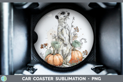 GorgeousSafari Splash Halloween Car Coaster design.