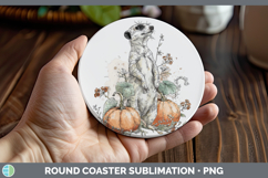 GorgeousSafari Splash Halloween Round Coaster design.