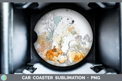 GorgeousSafari Splash Halloween Car Coaster design.