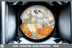 GorgeousSafari Splash Halloween Car Coaster design.