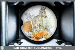 GorgeousSafari Splash Halloween Car Coaster design.