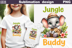 Safari Elephant Clipart | Kids Jungle Sublimation Product Image 1